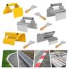 201 Stainless Steel Concrete Curbing Trowel,Silver/Yellow Flat/Wave Shape/Slope Shape Landscape Curb Trowel for Road,Ground