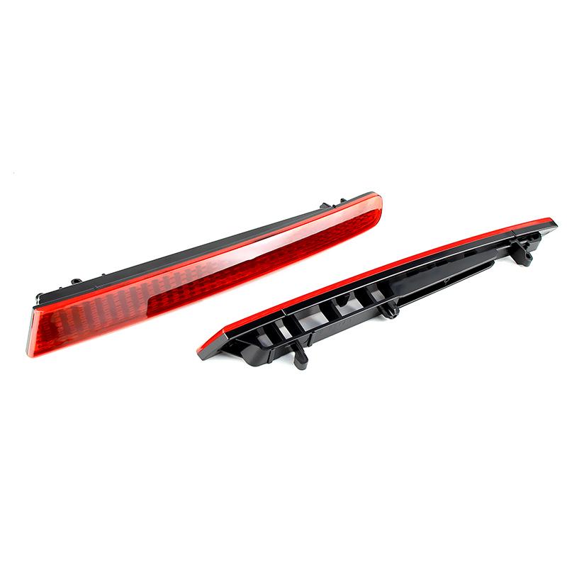 2PCS For Ford Explorer 2011 2012 2013 2014 2015 Smoked/Red Lens Car Rear Bumper Reflector Tail Brake Light Cover Shells No Bulb