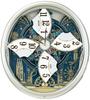 Seiko Clock Wall Clock Radio Analog Karakuri 6 Songs Melody Rotating Decoration Light Gold Pearl RE561H SEIKO