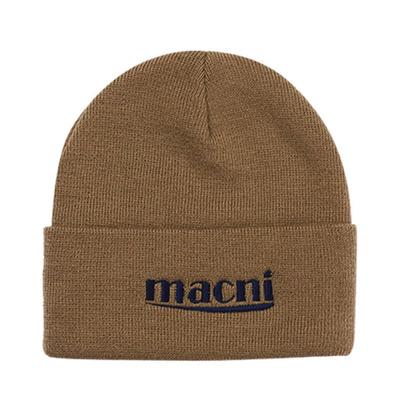 Macni LOGO KNIT BEANIE_COCOA