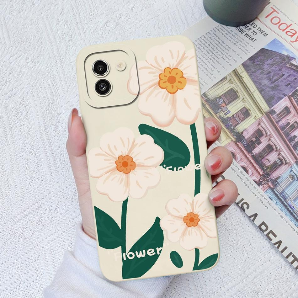 Case For Samsung A03 Core A03S Painted Soft Liquid Silicone Fashion Back Cover For Samsung Galaxy A 03 A03Core A03 S Funda Coque