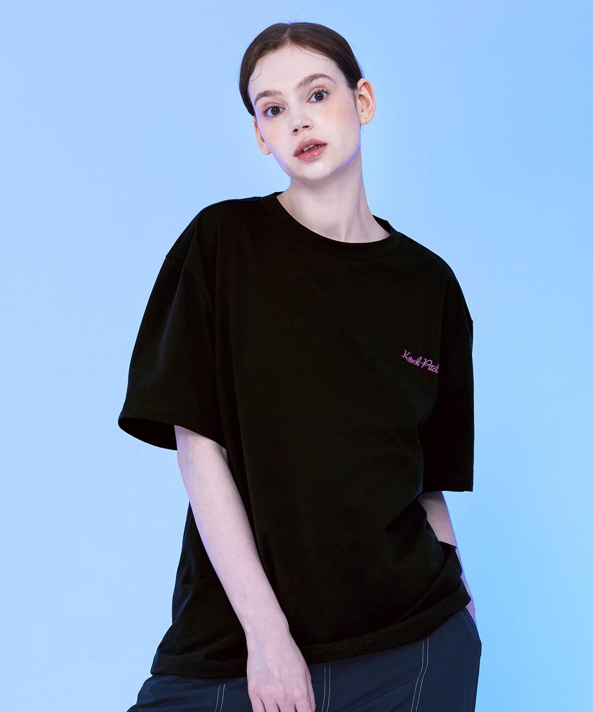 Kichipichi Siren Semi-Overfit Sorona Short Sleeve T-Shirt Black (Kf2Lts004)