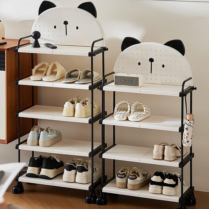 Multi-Layer Indoor Shoe Rack for Home or Dorm Entrance 3-layer Cat Shoe Rack