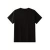 European sizes Men's Black and White T-Shirt, Creative Loose Print Shirt, Classic Crew Neck Durable Fabric, Street Style Design Outdoor