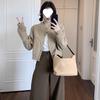 Women’s Khaki Woolen Baseball Jacket: Spring 2025 Petite Short Coat In New Style