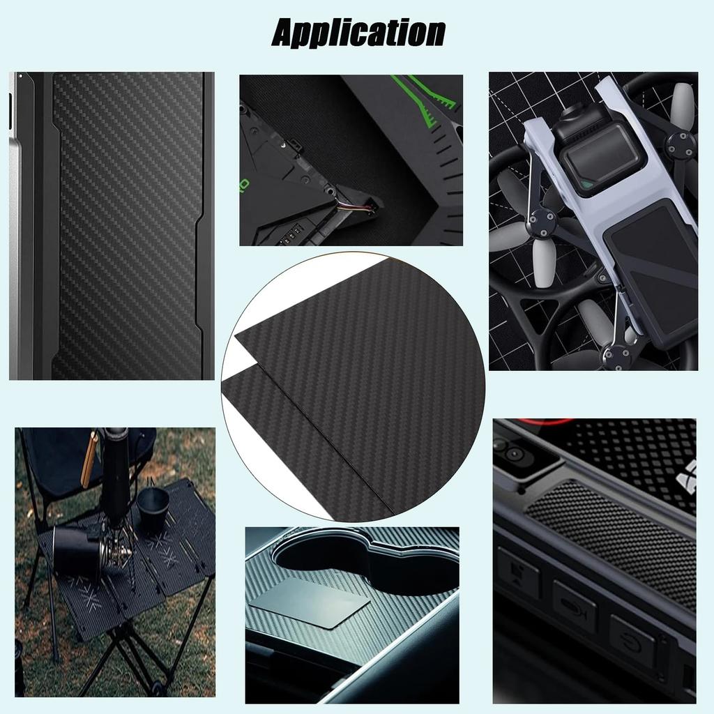 1pc 200x300mm 3K Carbon Fiber Plate, 0.5-3mm Thickness Carbon Material Panel for Craft & Project Making