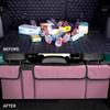 Car Trunk Organizer, Backseat Hanging Large Storage With Adjustable Straps,Waterproof PVC Collapsible Cargo Bag, Car Interior Accessories For Auto
