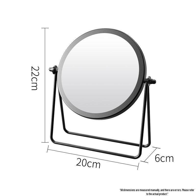 

Премиальное металлическое зеркало для макияжа: Настольная подставка, Идеально подходит для общежития или домашнего использования