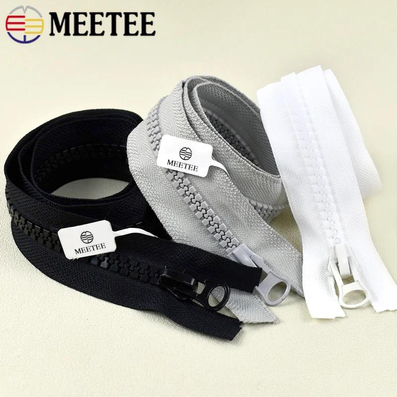8# 60-500cm Harz Reißverschluss Doppel Schieber Reißverschlüsse Offenes Ende Langer Reißverschluss Zum Nähen Daunenjacke Zelt Bekleidung Reparaturset DIY Zubehör
