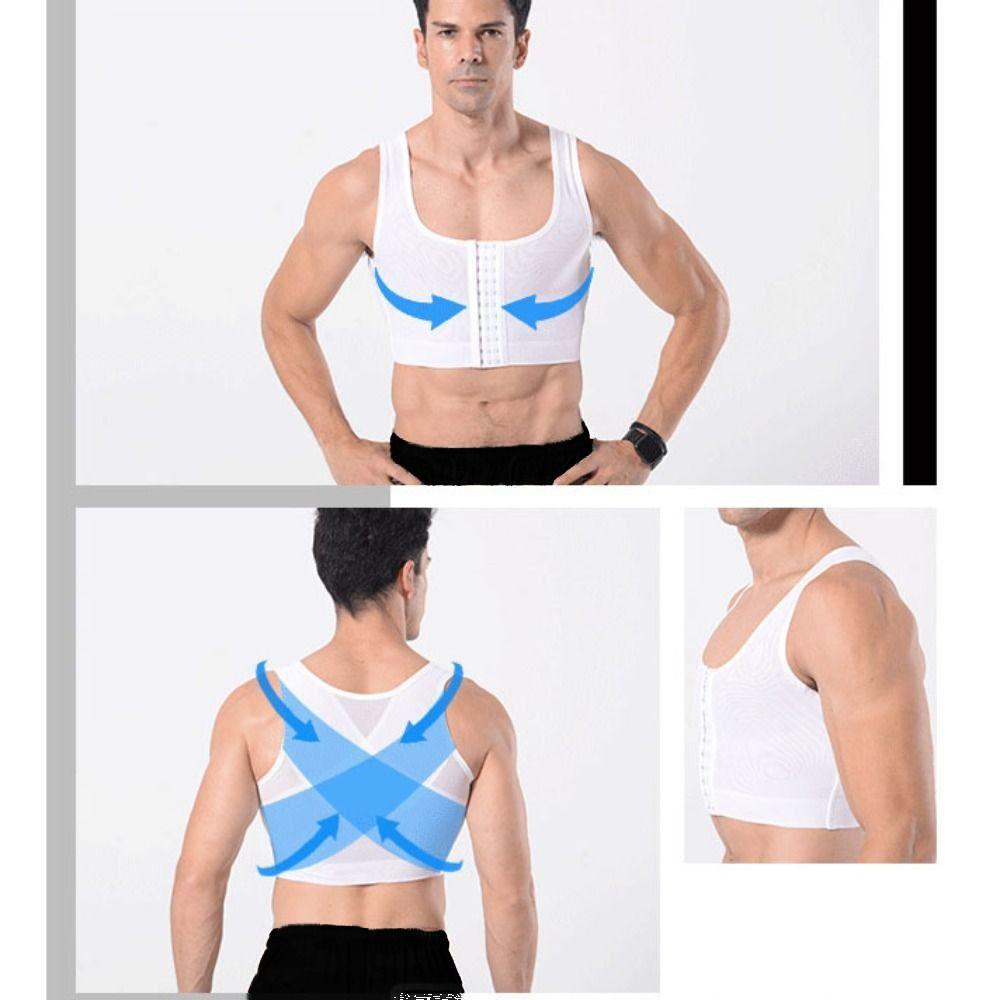 Lift the Back Men's Chest Shapewear Sleeveless Slimming Shapers Business Occasion