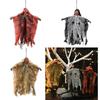 Witch Skeleton Hanging Ornament with Light up Eye Halloween Ghostly Witch Ceiling Decoration for Doorway Patios Garden
