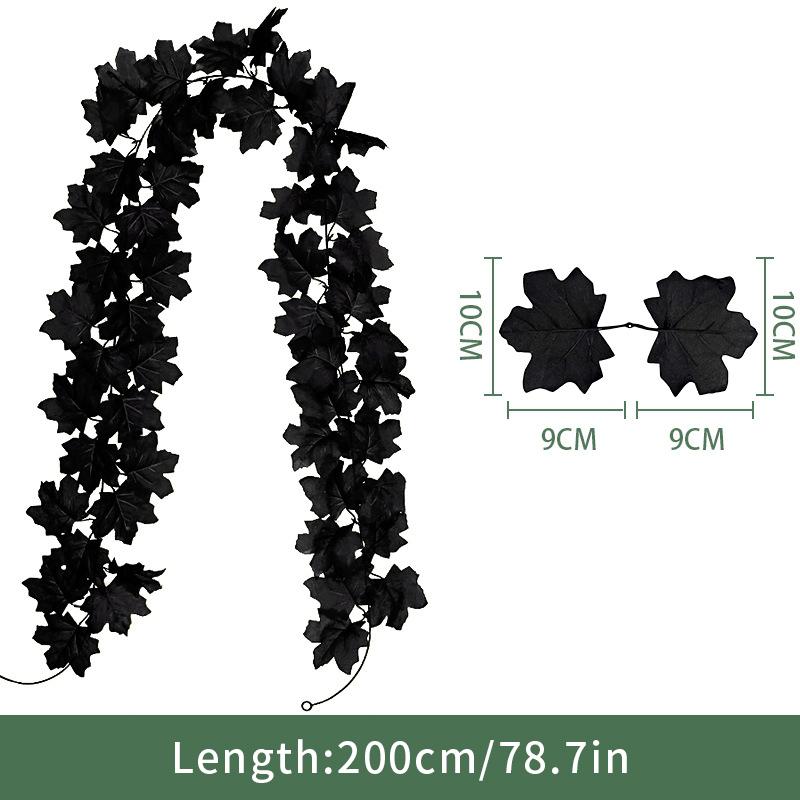 

2M искусственная гирлянда из осенних кленовых листьев, искусственные растения, осенний декор, листья, виноградная лоза для Хэллоуина, Дня благодарения, камин, стол, декор 2M