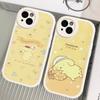 Cartoon P-Pompompurins Cute Leather Phone Case For IPhone 16 15 14 13 12 11 Pro Max Plus Shockproof Cover