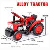 1/32 Scale Farm Tractor Car Model, Diecast Alloy Metal Vehicle with Sound and Light, Pull Back Gift Toys for Children