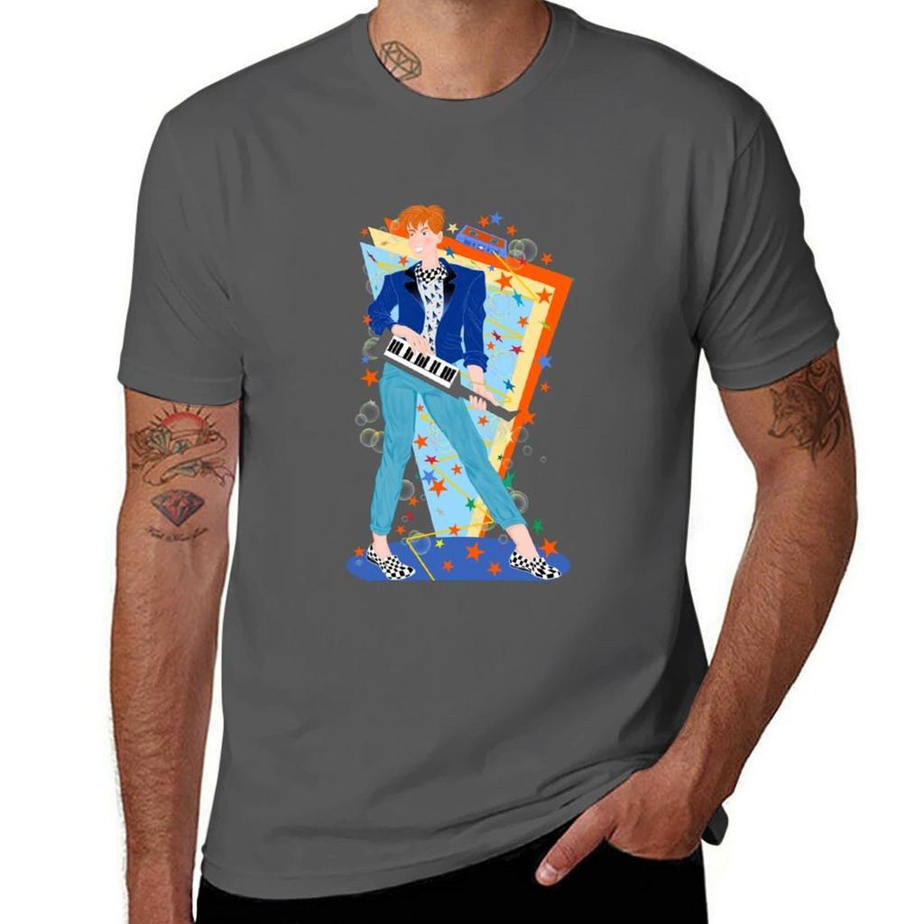 1980s Boy Tshirt Fashion Casual Short Sleeve Top