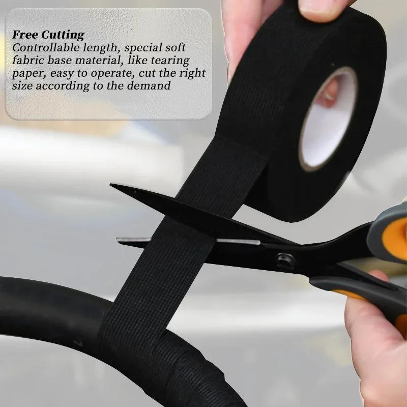 15 Meter Heat-resistant Flame Retardant Tape Coroplast Adhesive Cloth Tape For Car Cable Harness Wiring Loom Protection