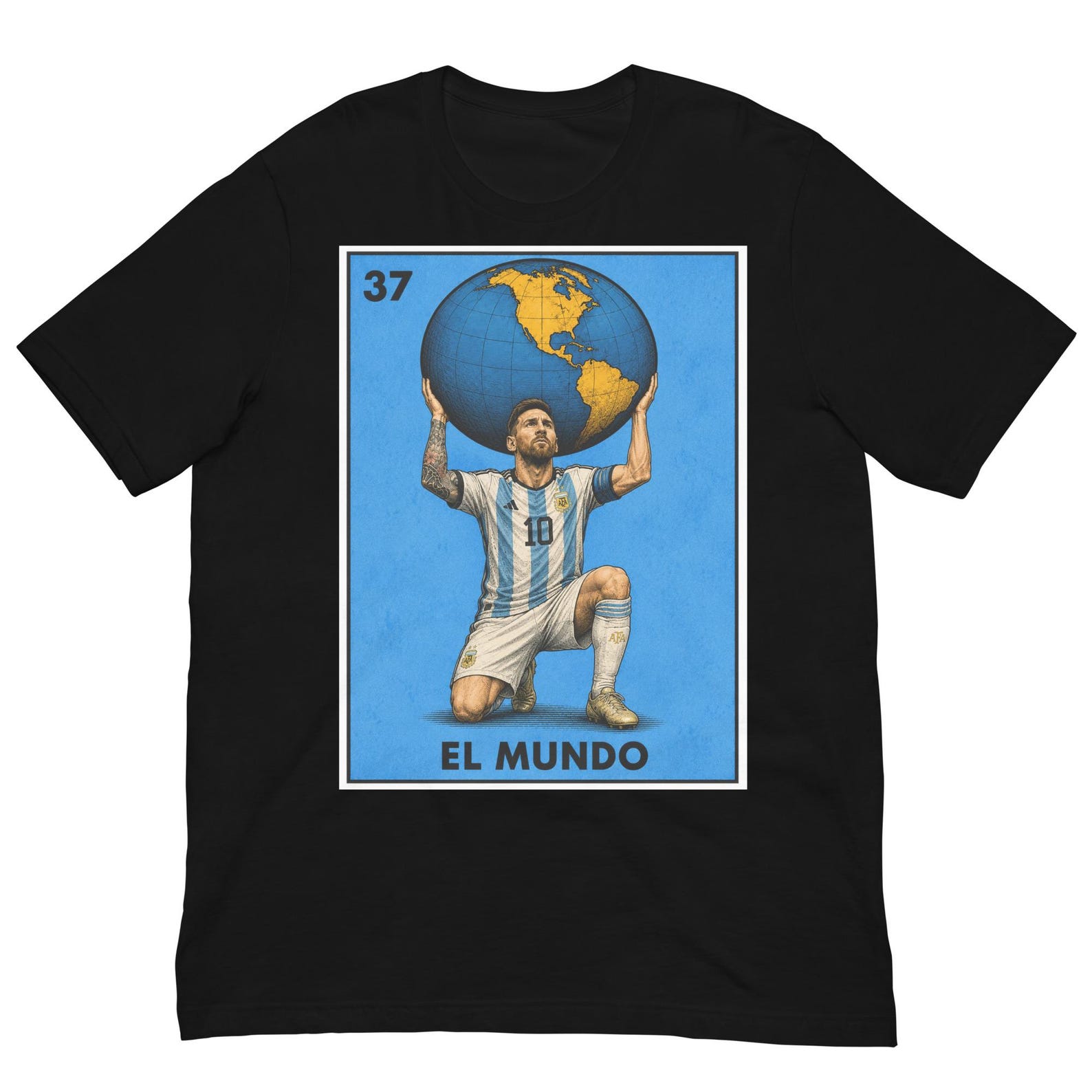 El Mundo Messi Shirt, Argentina Soccer T-Shirt, Football Legend Tee, World Champion Graphic Shirt, Retro Sports Tee, Unisex Fan Shirt M