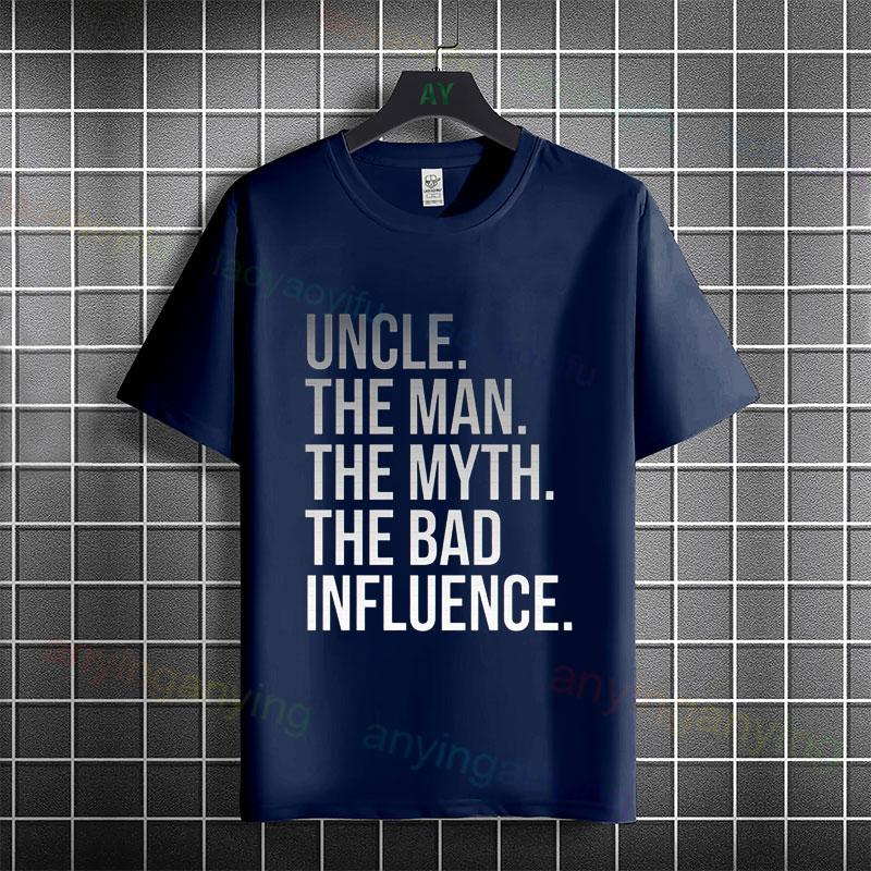 Funny Uncle The Unisex The Myth The Bad Influence Graphic Tshirt Casual Fashion Crew Neck Pure Cotton Short Sleeve Tshirt