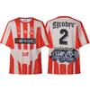 Blue White Striped Jersey Short-sleeved Mesh Tee Fashion New Letter Pattern Eagle Print T-shirts