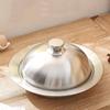 Rustproof Flying Saucer Steaming Tray with Lid Round Pot Insert Tray Food Steam Plate  Cooking