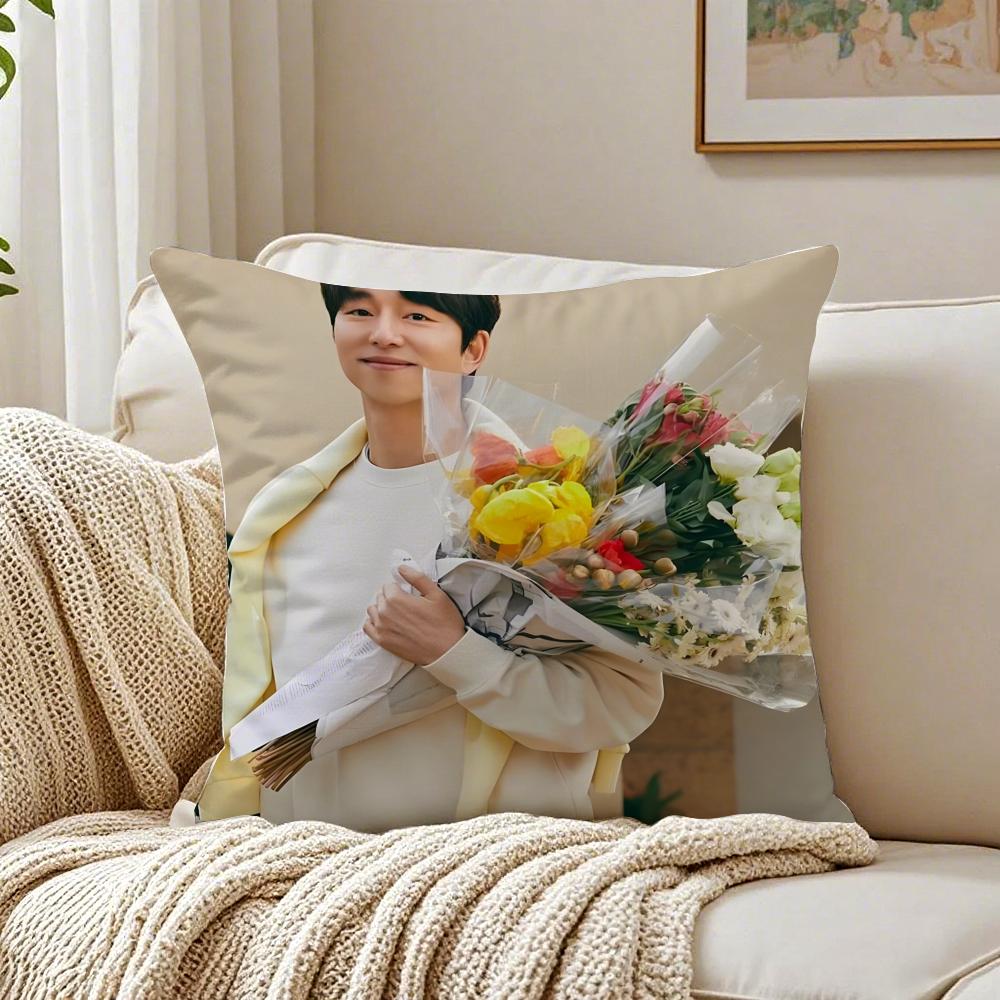 

gGong Yoo Korean Star Cushion Cover Pillowcase Antidustmite living Room Sofa Decor Cushion Room 30X30cm