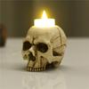 Halloween Skull Candle Holder Creative Tears Skull Resin Figurines Horror Halloween Decoration Holiday Atmosphere Mini Ornaments