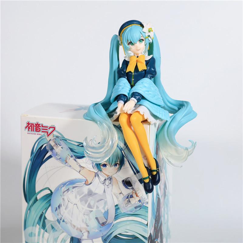 FLower Hatsune Miku Flower Fairy Lily Noodle Stooper Anime Action Figure Toys 14cm PVC Model Collector Kid Birthday Gift