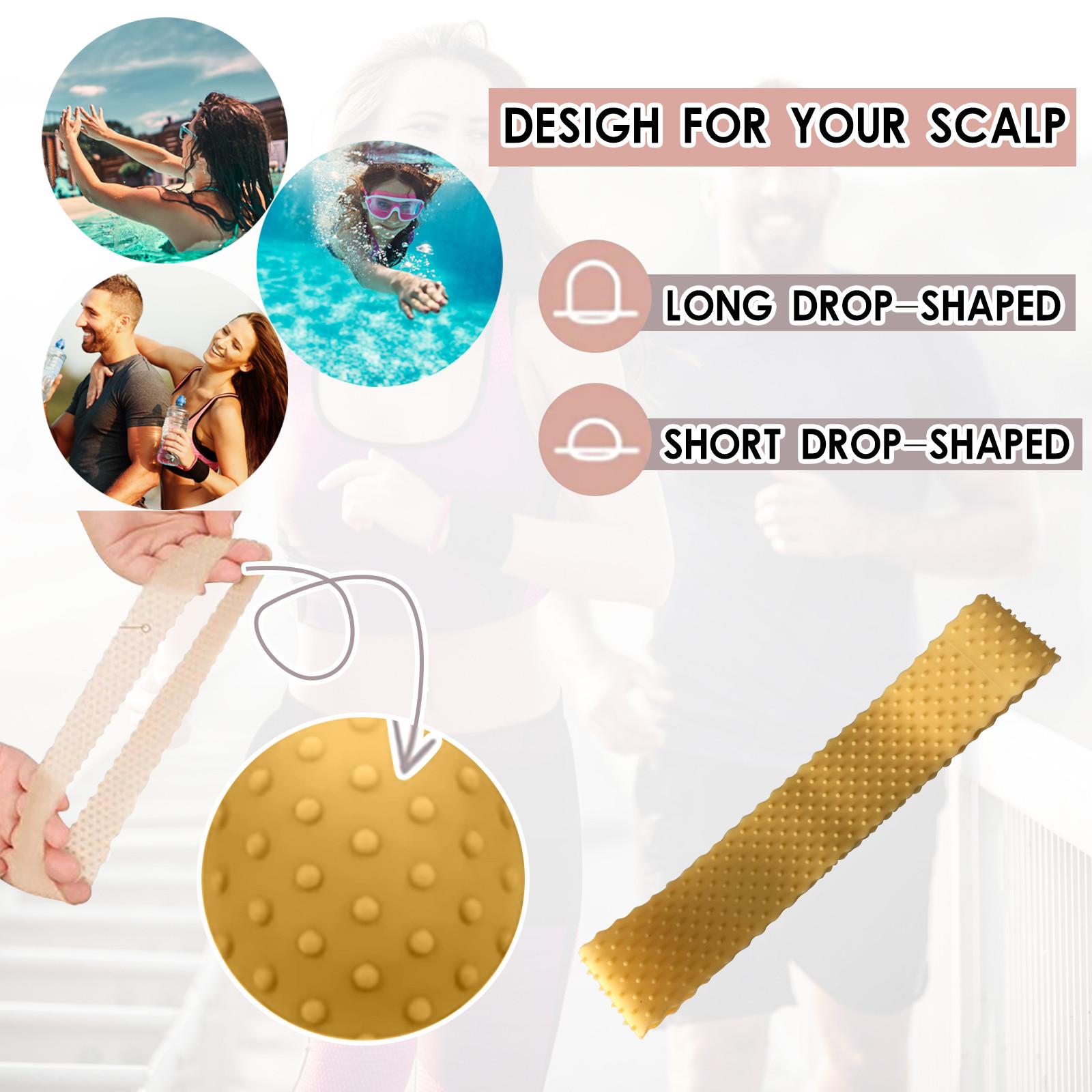 Transparent Silicone Secure Headband  Elastic For Lace Wigs 12CM*5CM*1CM жёлтый