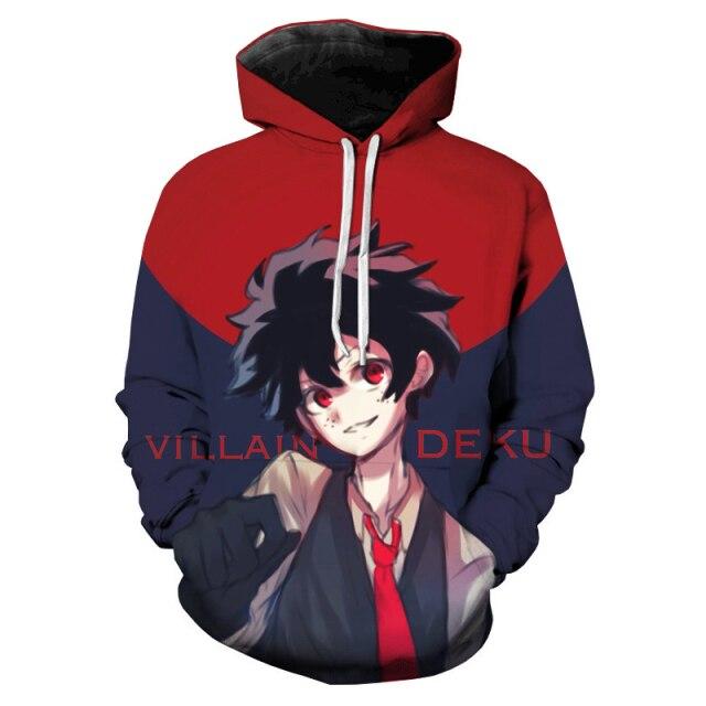 villain deku moletom com capuz