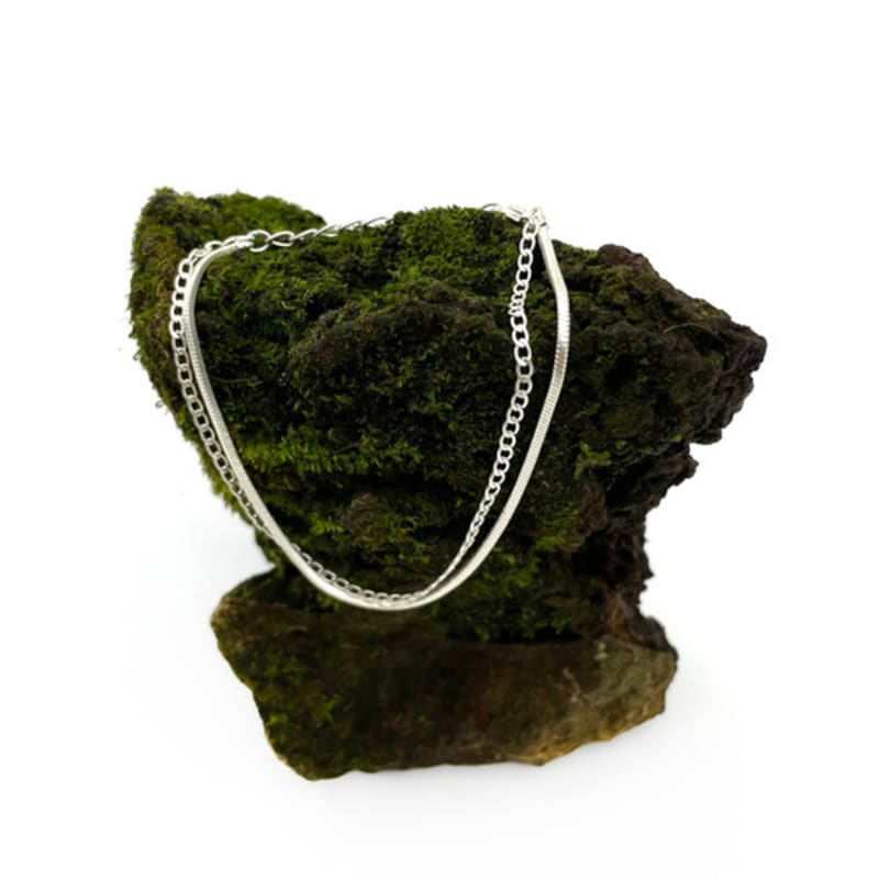 

Bramble Layered Chain Bracelet Silver