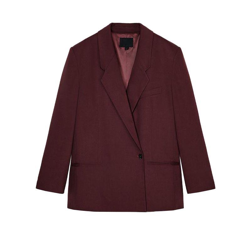 Spring Lapel Long Sleeves Double Breasted Loose Casual Suit Jacket 2010719 2010729 2010738