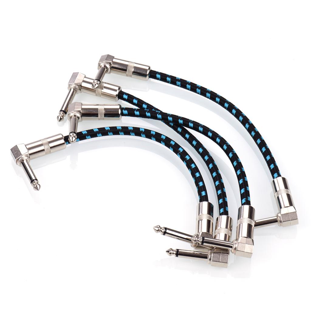 Ggiant AC-18-3 Guitar Pedal Patch Cables 6 Inch Length Coxial Cable Pure Copper   Shielding with