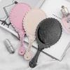 Vintage Hand Mirror with Handle, Portable Vanity Makeup Mirror for Travel, Classic Style Handheld Mirror