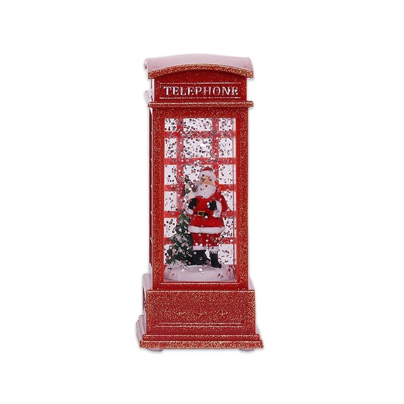 

Christmas Red Phone Booth Lantern Yellow Light Home Living Room Office Desktop