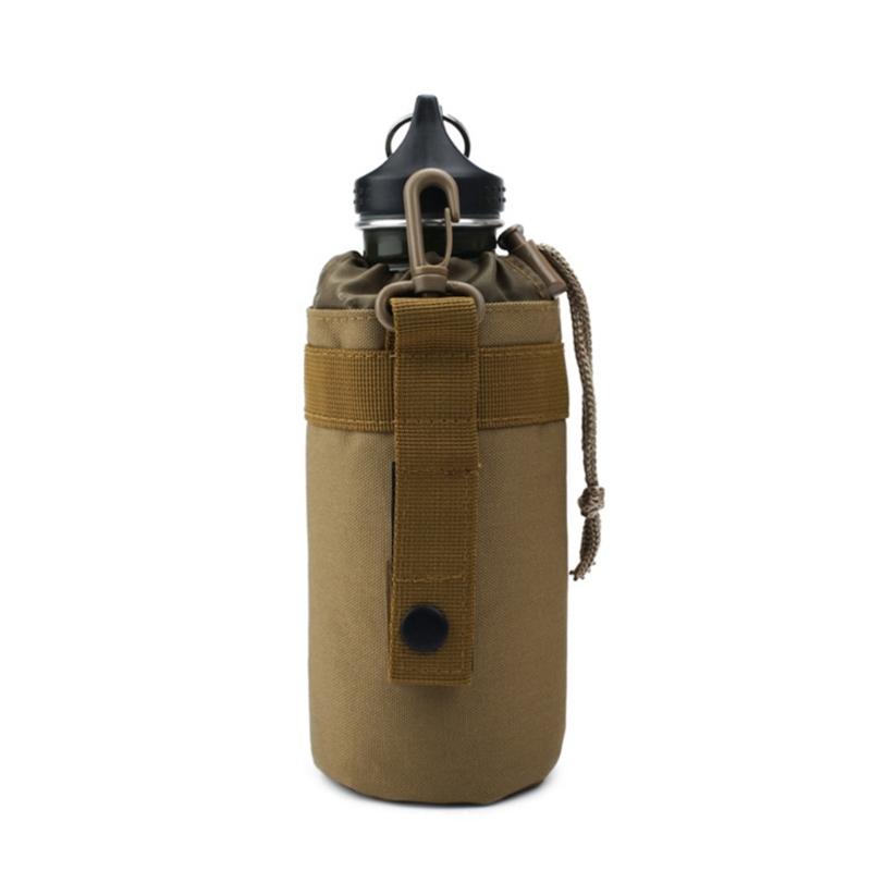 Tactic Water Bottle Pouch Waterproof Molle Bottle Holder Bag Adjustable Webbing Water Bottle Holder Bag with Drawstring