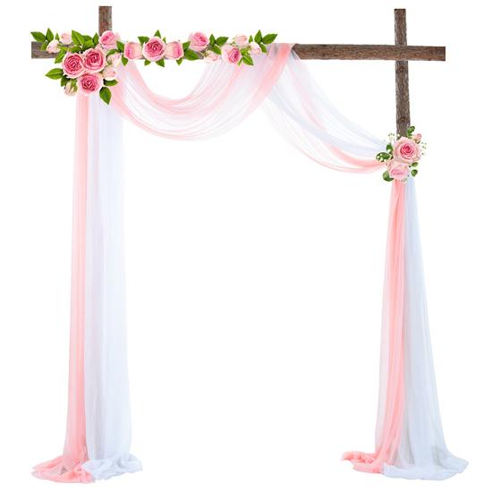 Backdrop Tulle Durable Easy To Hang Vibrant Color Graceful Wedding Drapery Arch Draping Swag Supply
