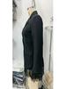 Chic European & American Women's Designer Black Lace Patchwork Slim Fit Blazer