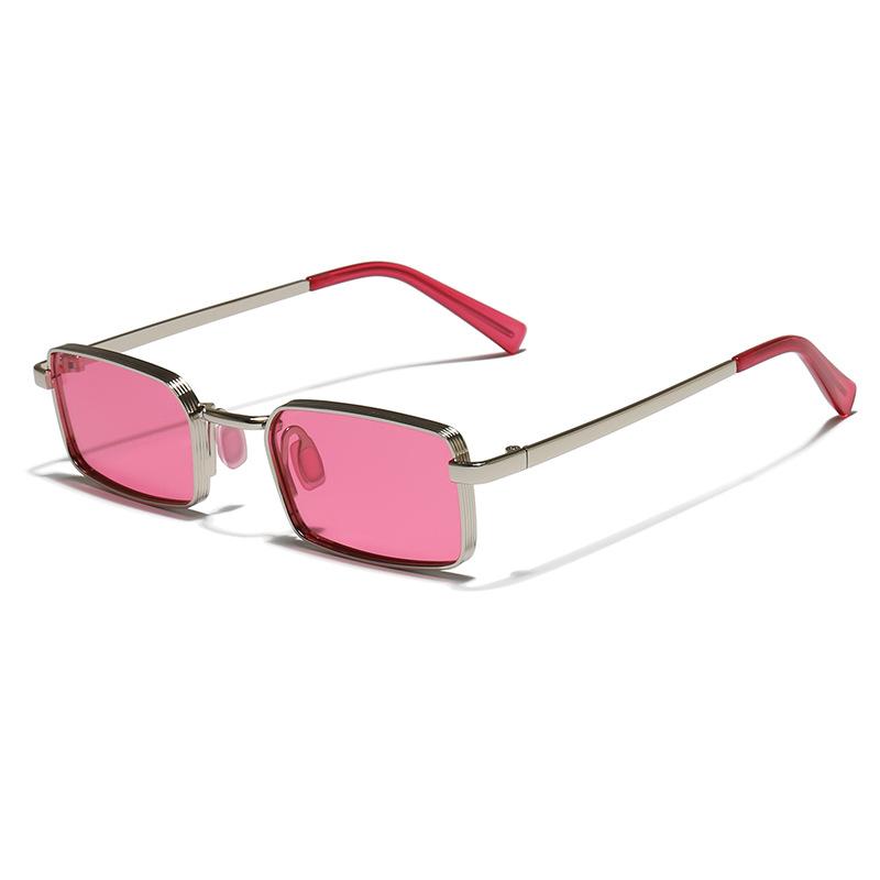 

2026 New Square Frame Sunglasses Unisex Unique Street Style Shades Outdoor Fishing and Travel UV Protection Glasses UV400 срібні рожевого кольору