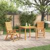 Garden Dining Set 3 Pcs Brown Solid Acacia Wood