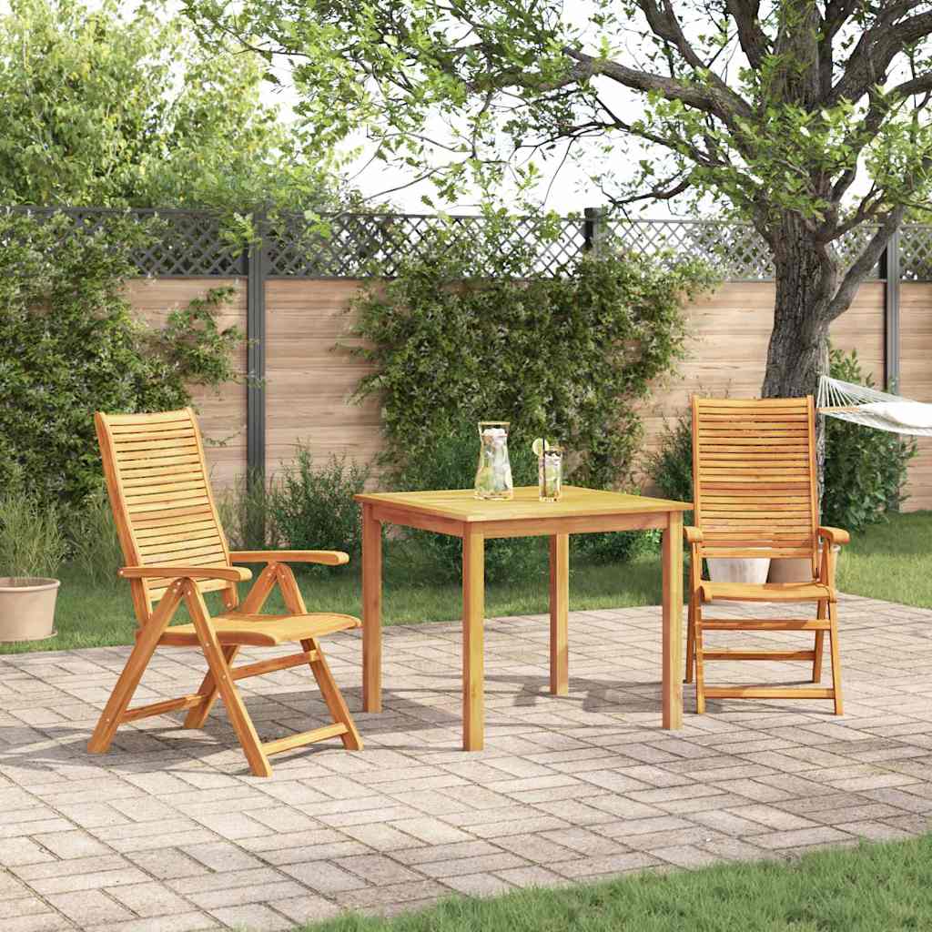 Garden Dining Set 3 Pcs Brown Solid Acacia Wood