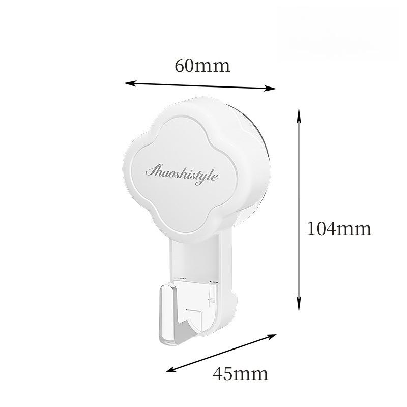 Rotating Suction Cup Hook Free Punching Bathroom Vacuum Non-marking Sticky Hook Bathroom Kitchen Wall Removable Sticky Hook