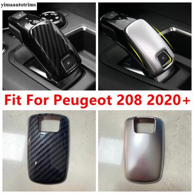 For Peugeot 208  - 2025 Central Control Gear Shift Knob Head Decoration Cover Trim ABS Matte / Carbon Fiber Look Accessories