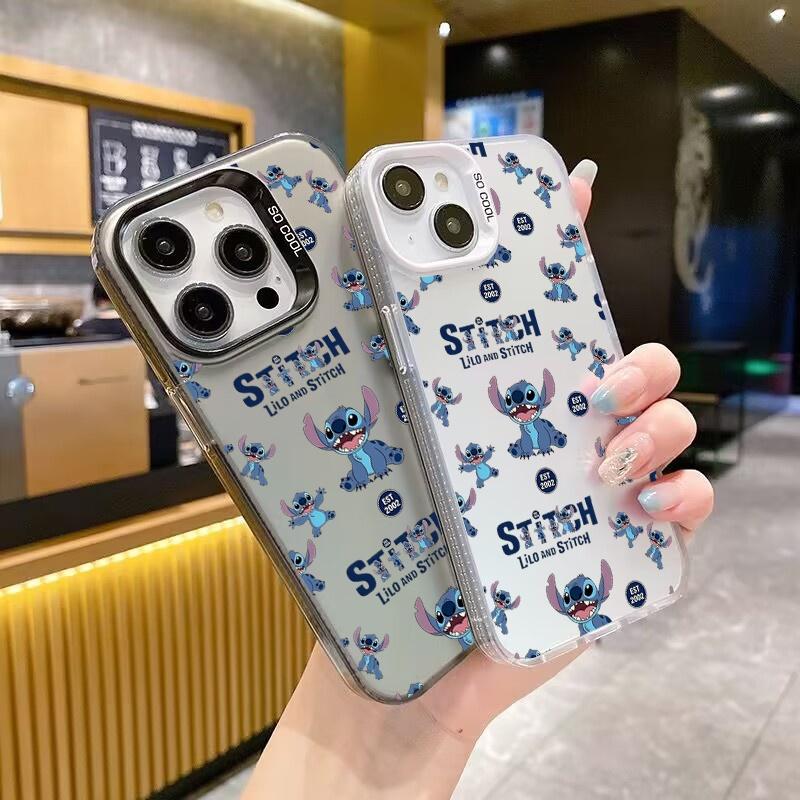 Süße blaue Stitch Handyhülle für VIVO V40 V50 Lite V60 Y04 Y17S Y19S Y27 Y29 Y15S Y400 Y22S Y16 V23 V29 V25 Pro Harte IMD Abdeckung