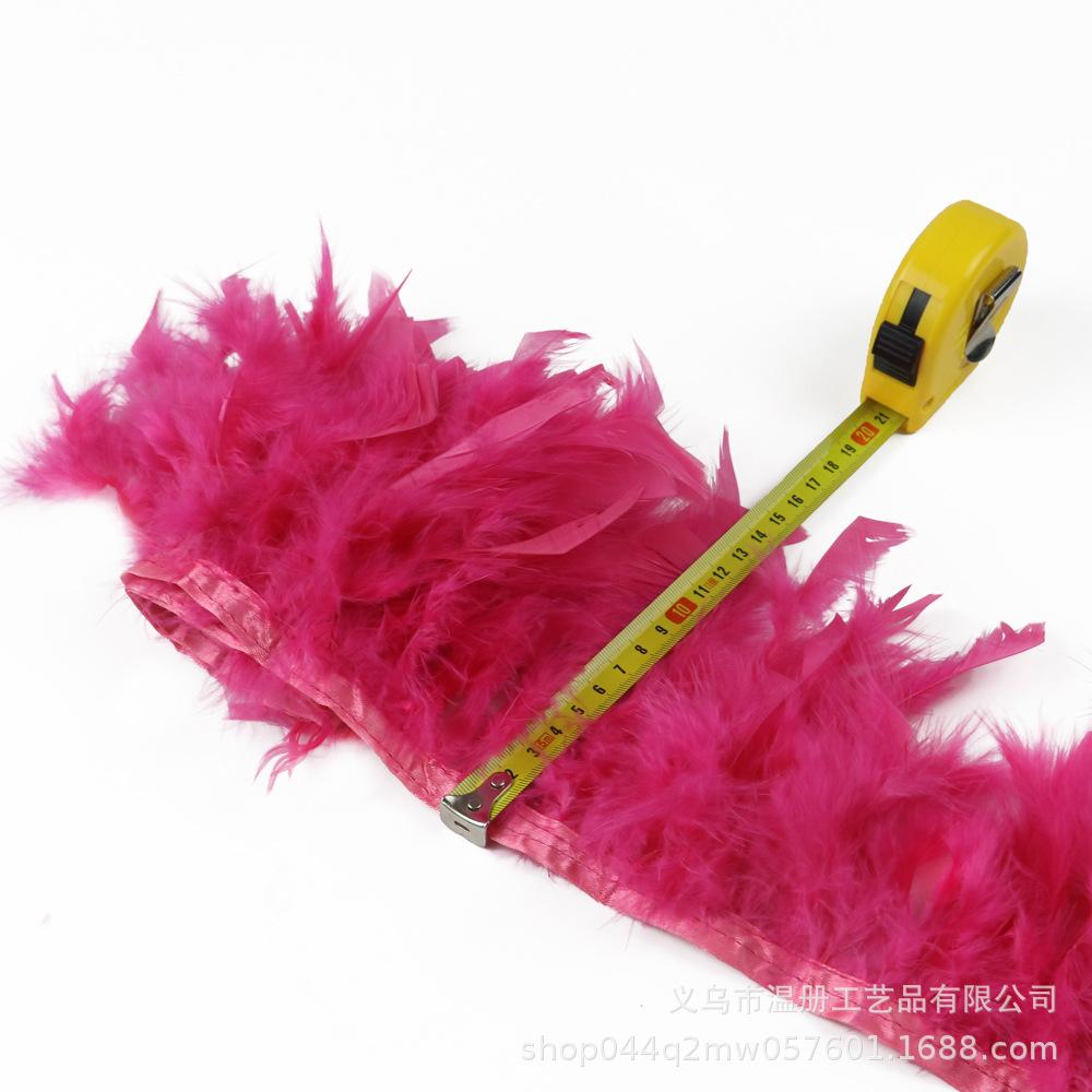 Turkey Feather Cloth Edge Diy Car Doll Decorative Material Fire Lace Dress Skirt 1M/Bag