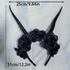 Halloween Devil Horns Headpiece With Comfortable Design Safe Costume Headband For Adults Cosplay Accessory