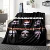 1pc Rammstein3 Blanket, Gift, for Men and Women, Soft Blanket, Good for Sofa Bed Couch Travel, Lightweight Flannel Blanket