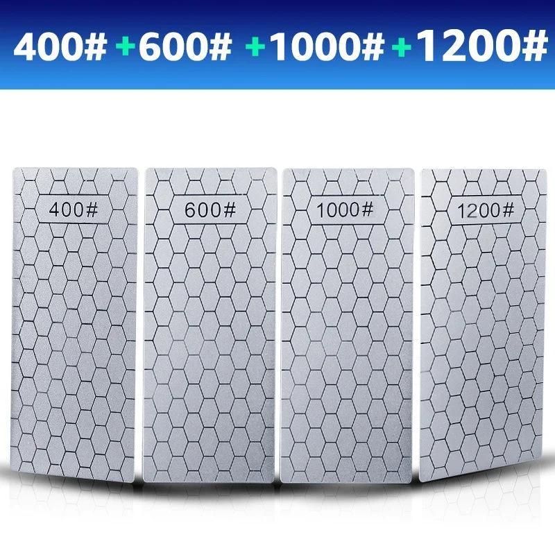 400# 600# 1000#  Kitchen Diamond Knives Sharpening Stone Multifunction Ultra-thin Honeycomb Manual Knife Sharpener Kitchen Tools