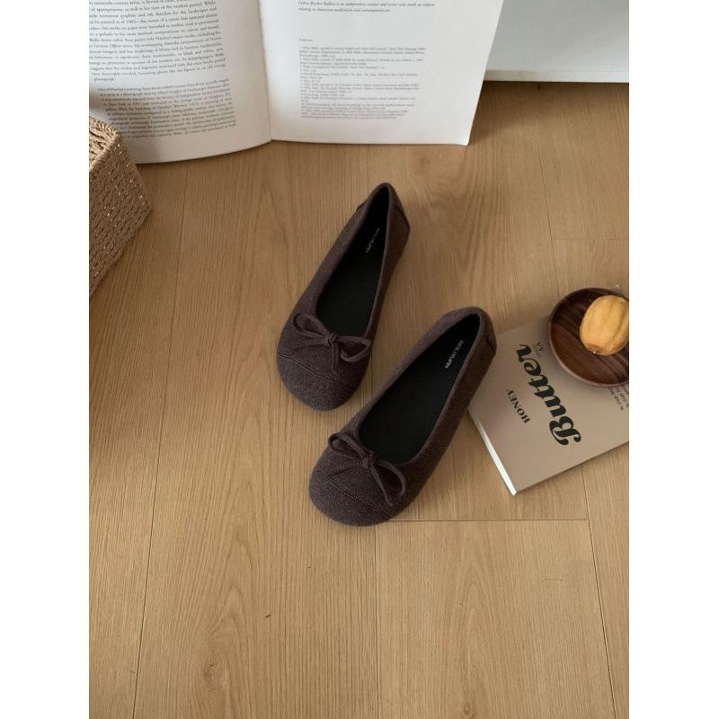 French Bow Mary Jane Shoes Women's 2025 Autumn New Soft-soled Shallow Mouth Ballet Shoes