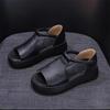 2025 new summer soft leather with skirt sandals women's versatile platform fashion casual open-toed mother Roman shoes