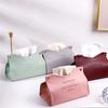 Nodic Environmental PU Leather Napkin Holder Foldable Tissue Box Home Offi Waterproof Dustproof Storage Box Sundries Ontainer